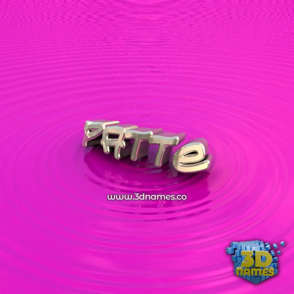patte in Pink Graffiti style - 3D name wallpaper