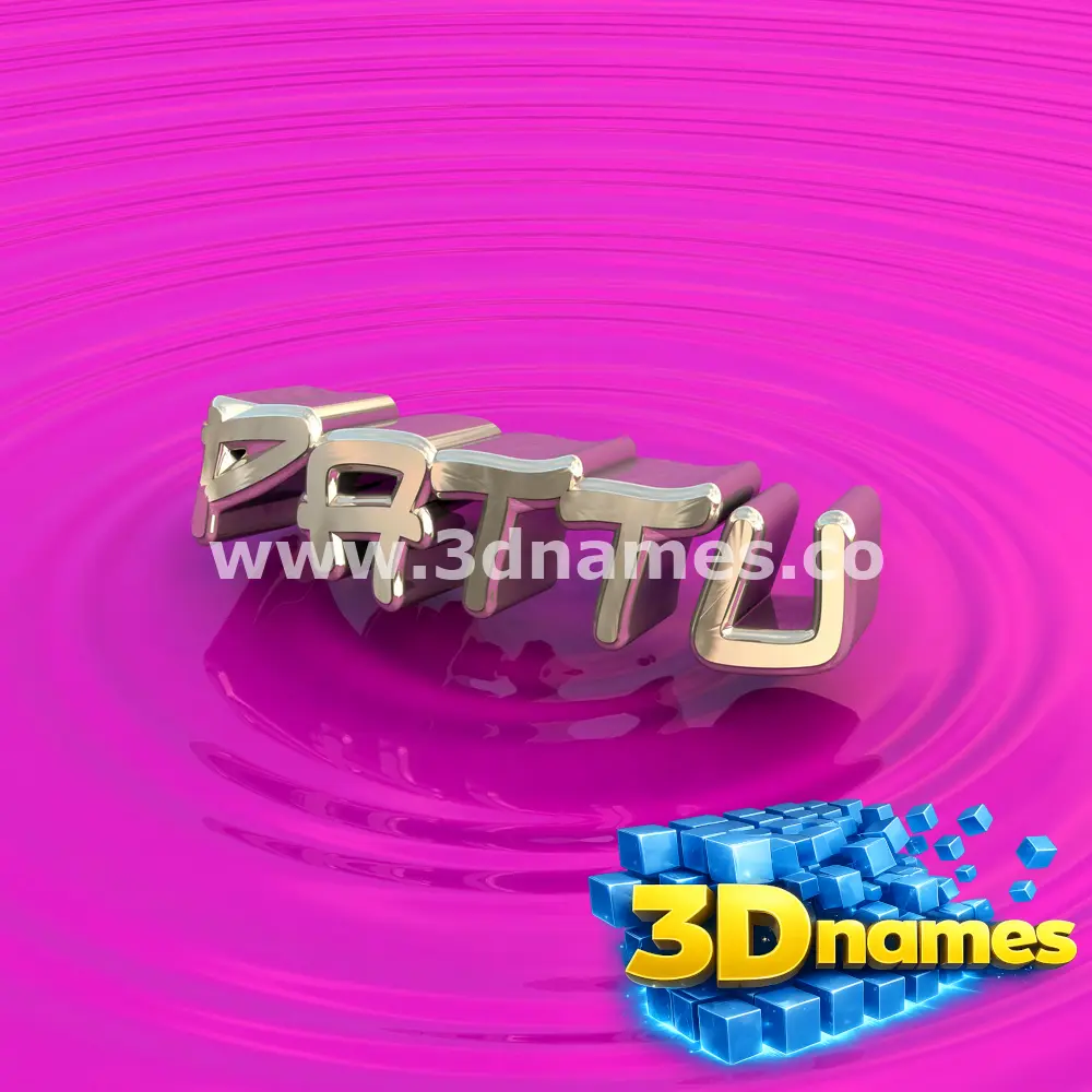 pattu in Pink Graffiti style - 3D name wallpaper