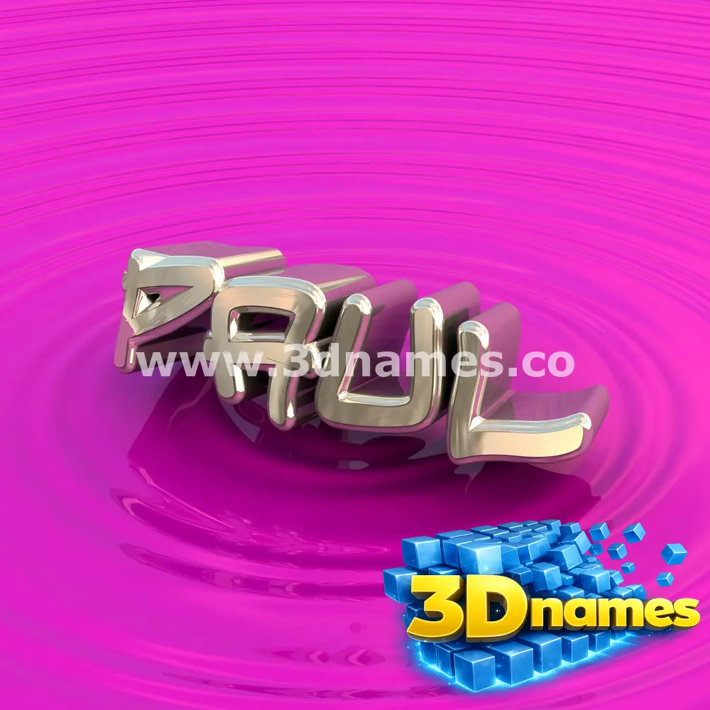 paul in Pink Graffiti style - 3D name wallpaper
