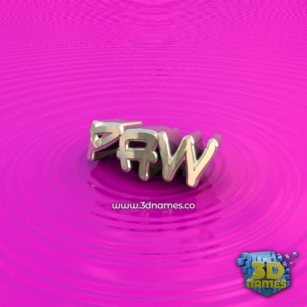 paw in Pink Graffiti style - 3D name wallpaper