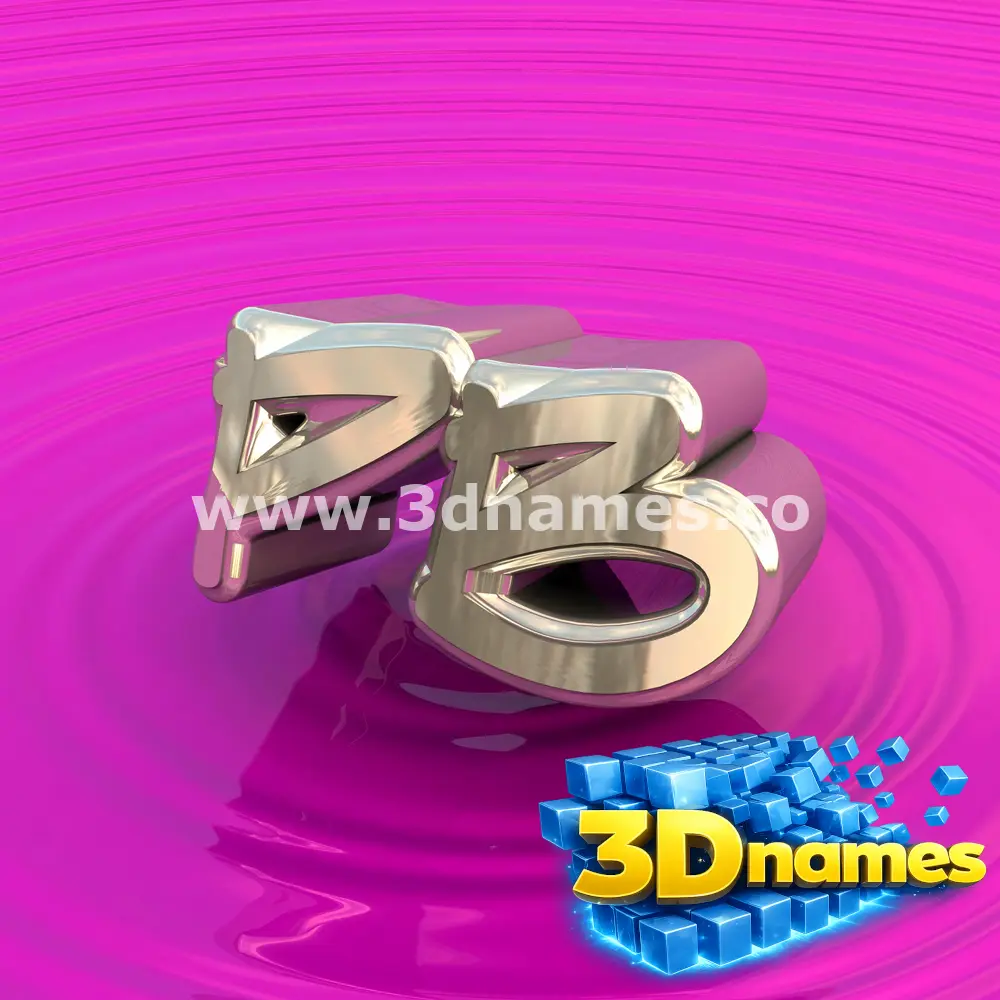 pb in Pink Graffiti style - 3D name wallpaper