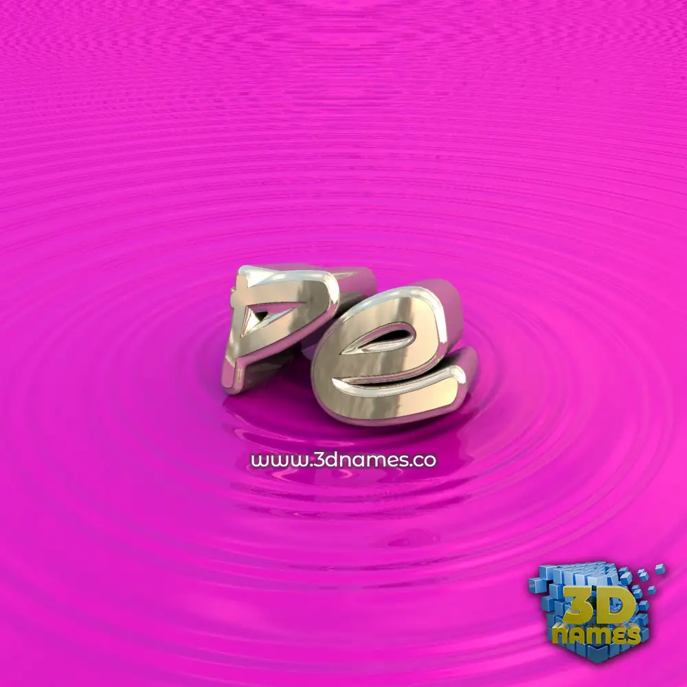pe in Pink Graffiti style - 3D name wallpaper
