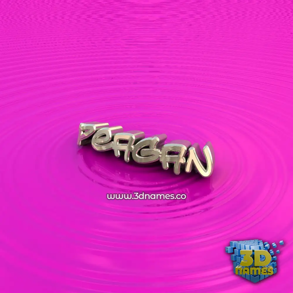 peagan in Pink Graffiti style - 3D name wallpaper