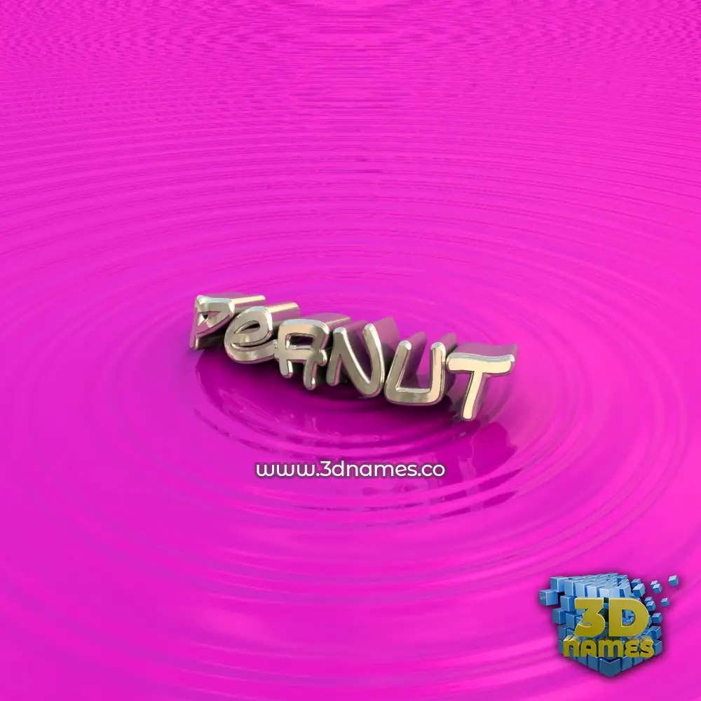 peanut in Pink Graffiti style - 3D name wallpaper