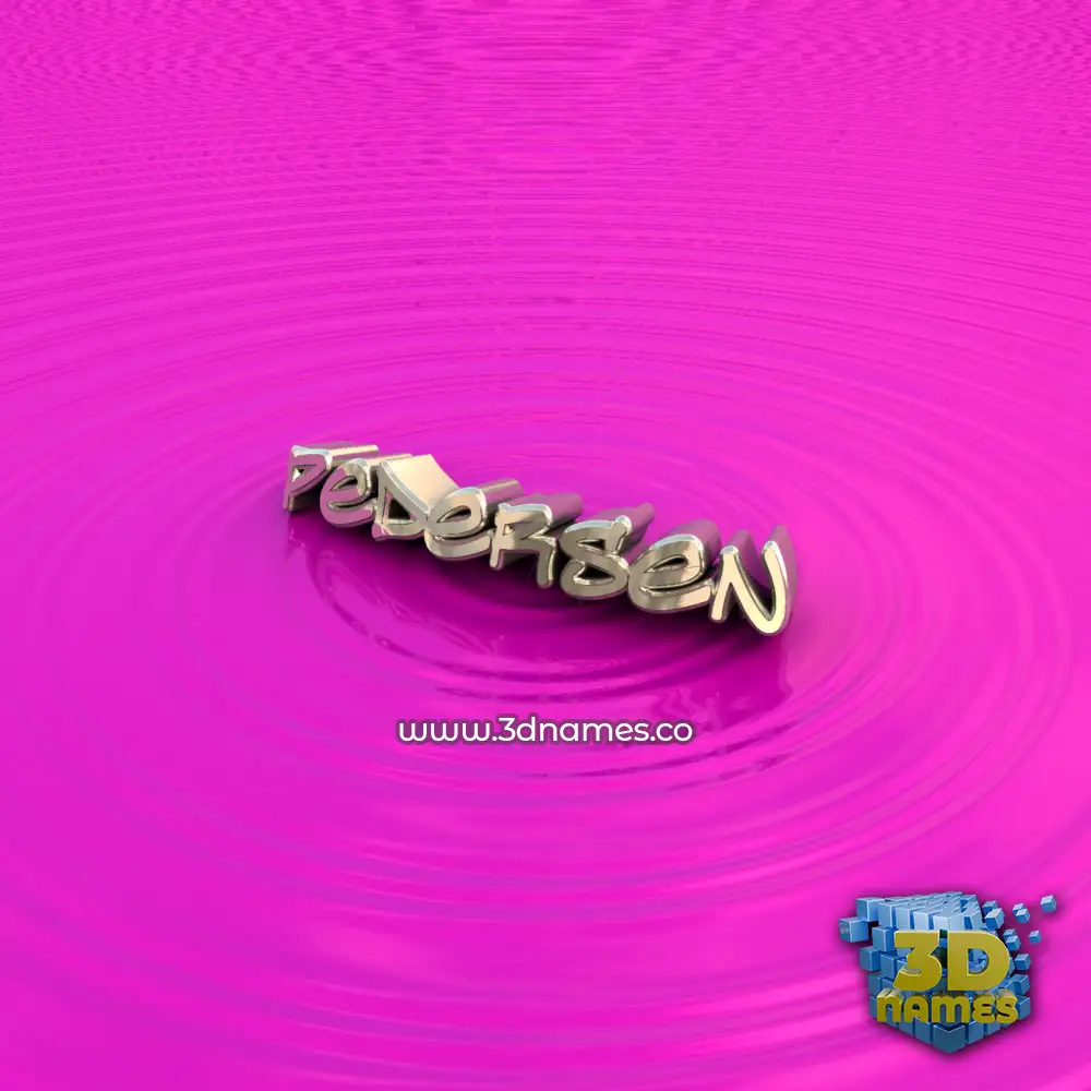pedersen in Pink Graffiti style - 3D name wallpaper