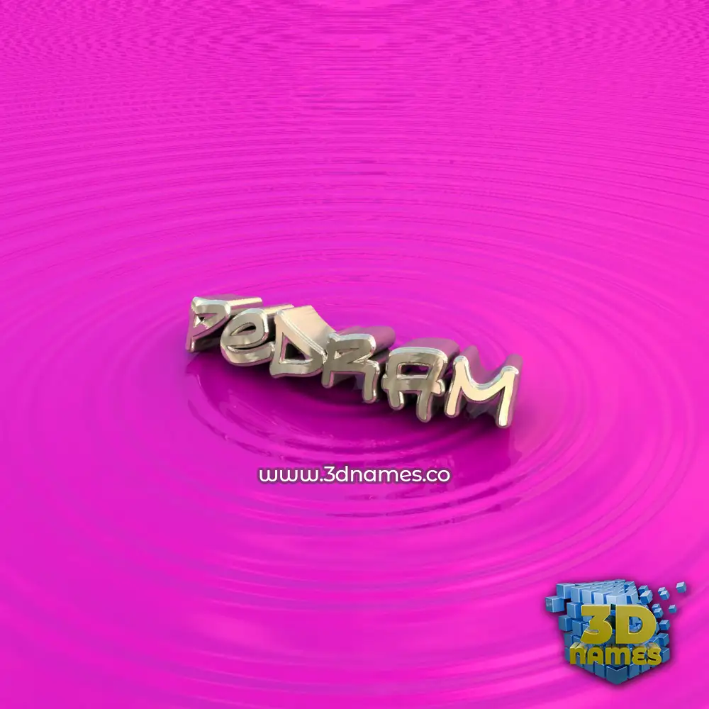 pedram in Pink Graffiti style - 3D name wallpaper
