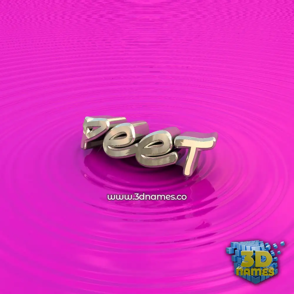 peet in Pink Graffiti style - 3D name wallpaper