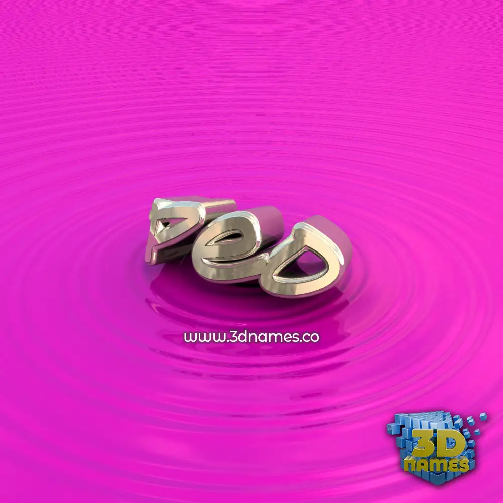 peo in Pink Graffiti style - 3D name wallpaper