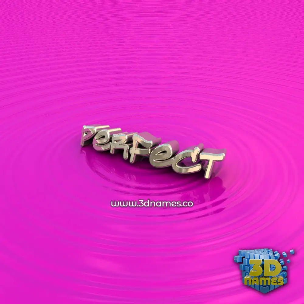 perfect in Pink Graffiti style - 3D name wallpaper