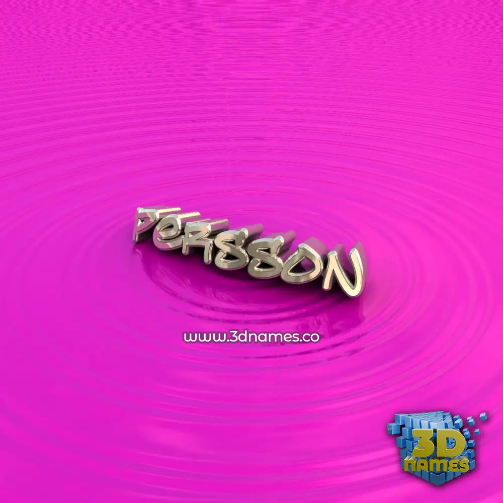 persson in Pink Graffiti style - 3D name wallpaper