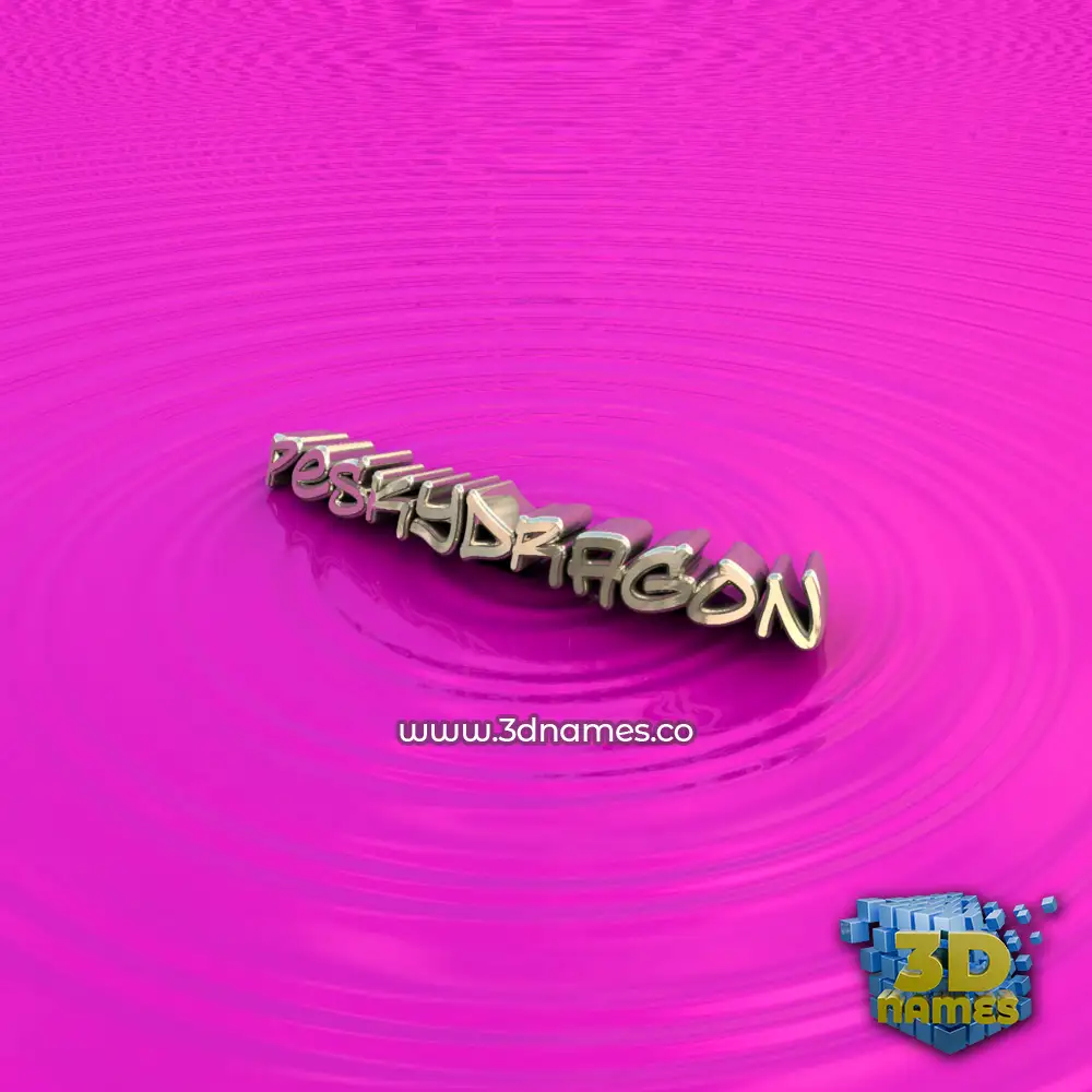 peskydragon in Pink Graffiti style - 3D name wallpaper