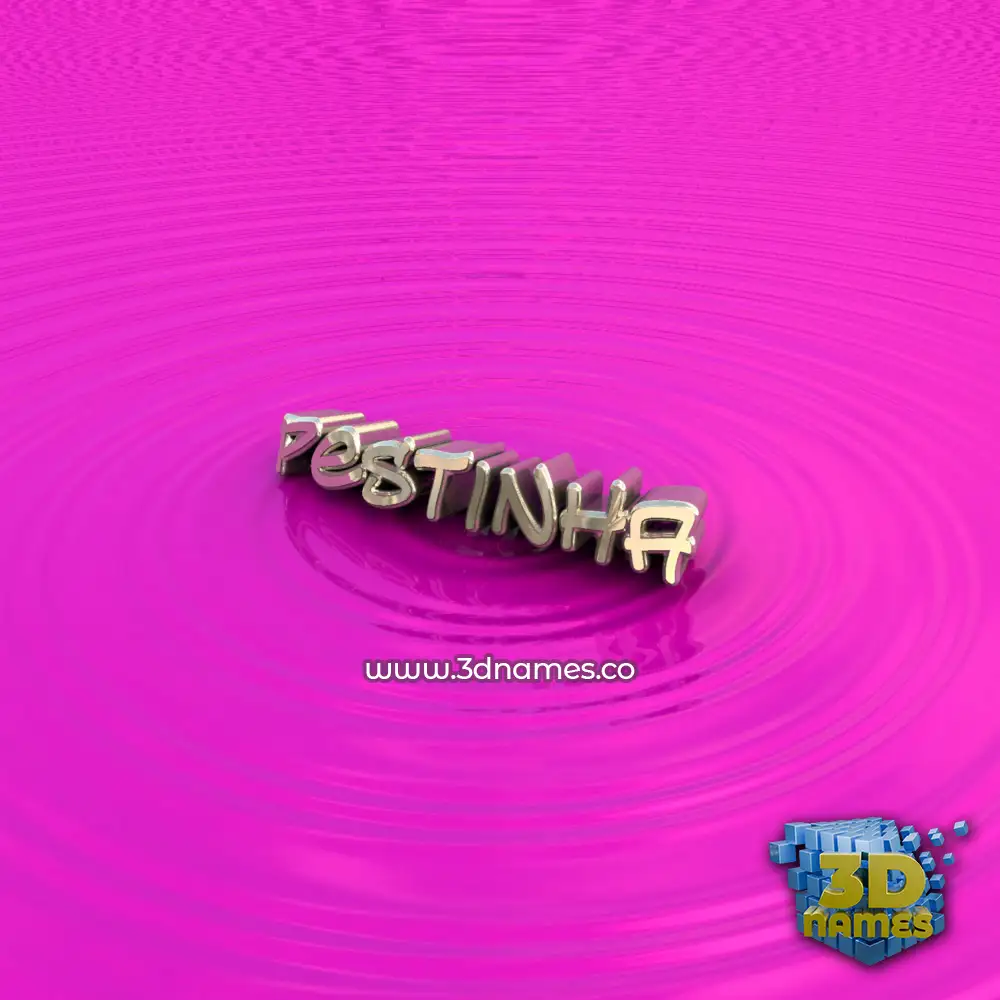 pestinha in Pink Graffiti style - 3D name wallpaper