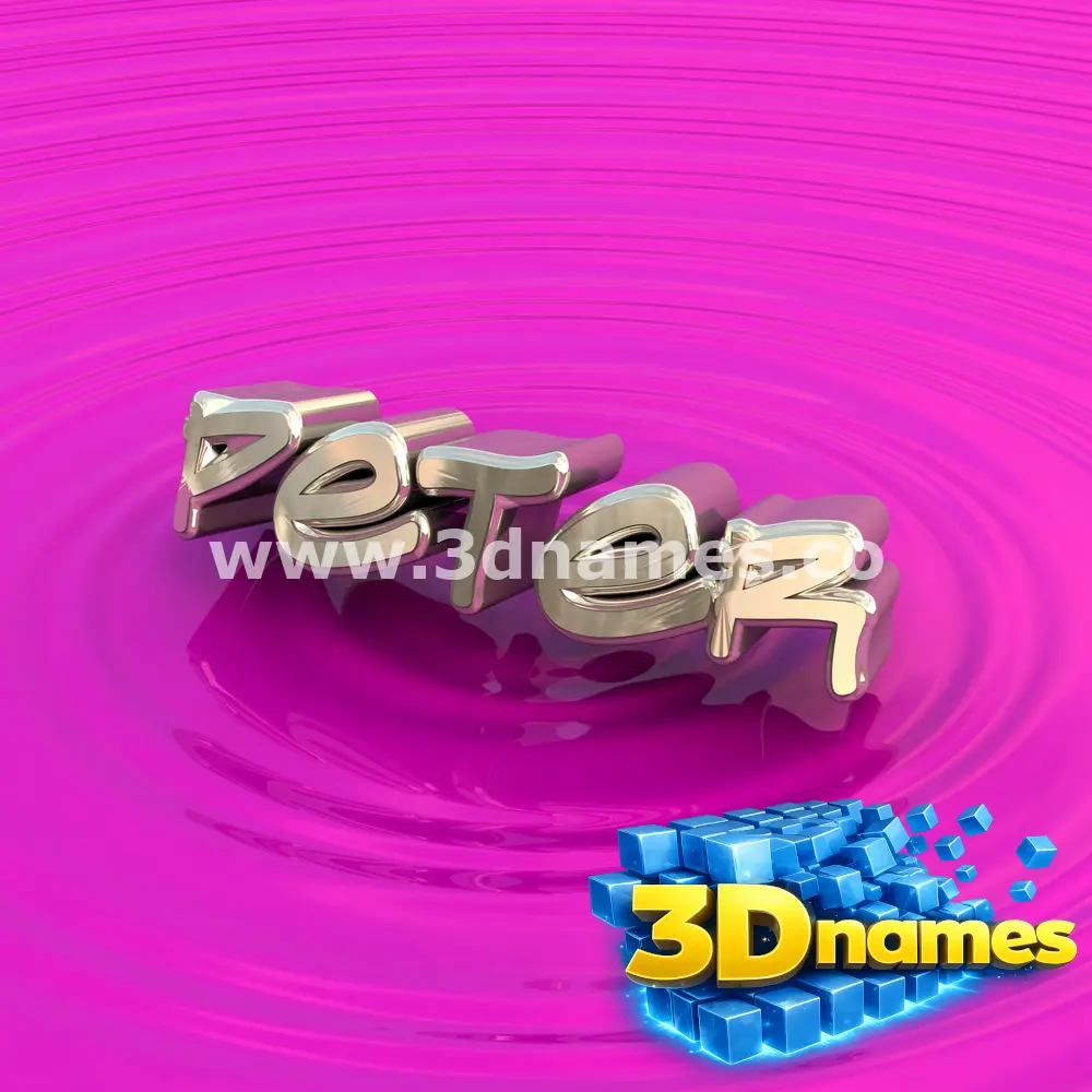 peter in Pink Graffiti style - 3D name wallpaper