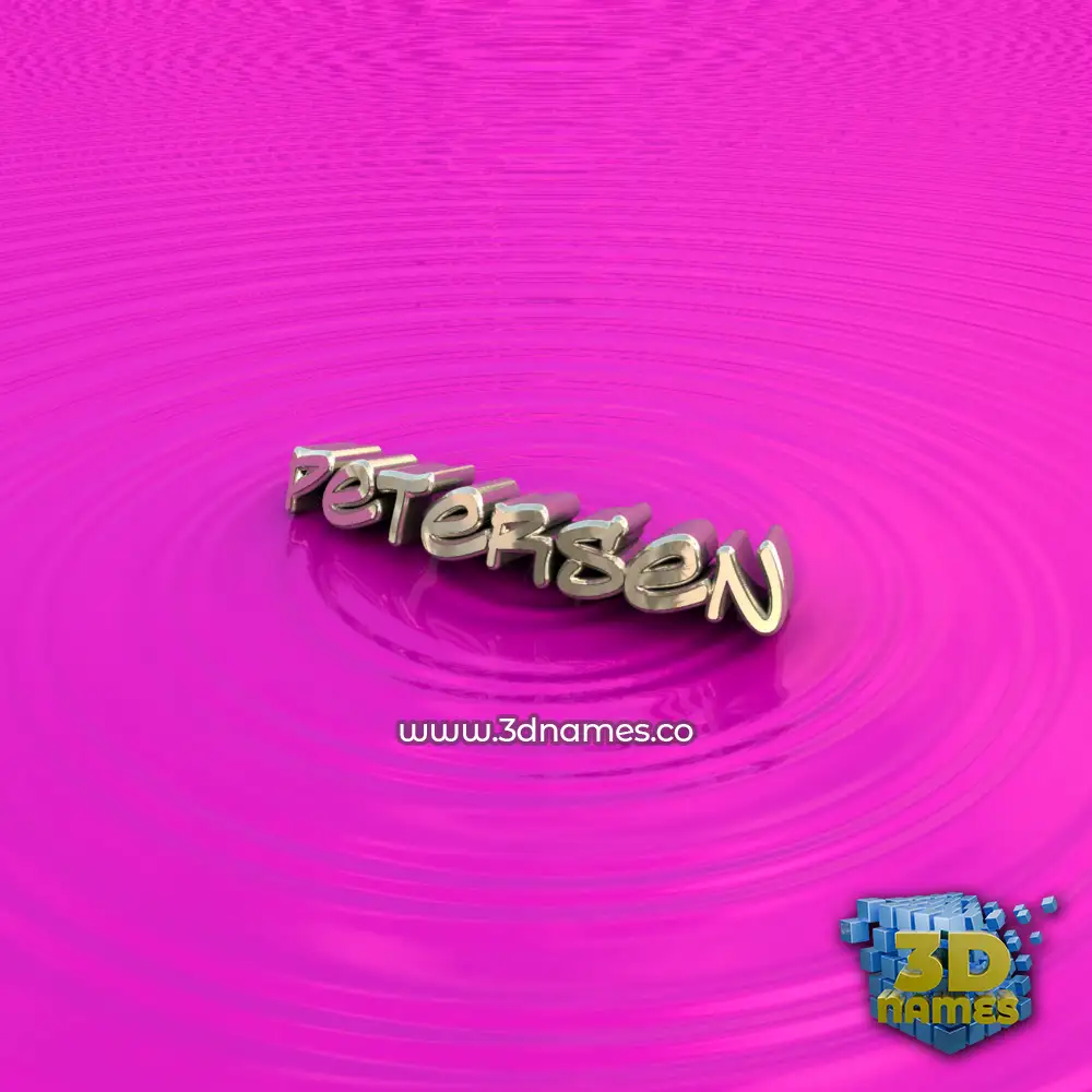 petersen in Pink Graffiti style - 3D name wallpaper