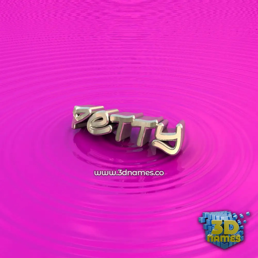 petty in Pink Graffiti style - 3D name wallpaper