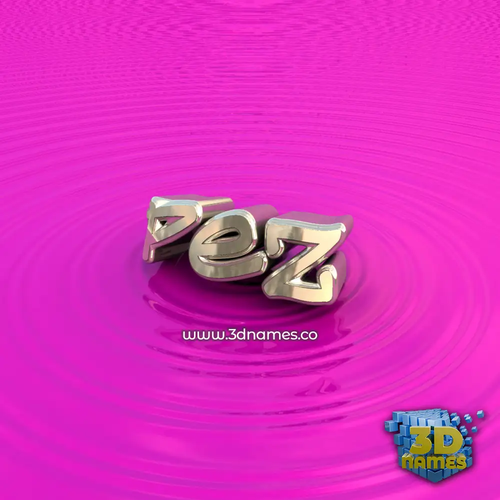 pez in Pink Graffiti style - 3D name wallpaper