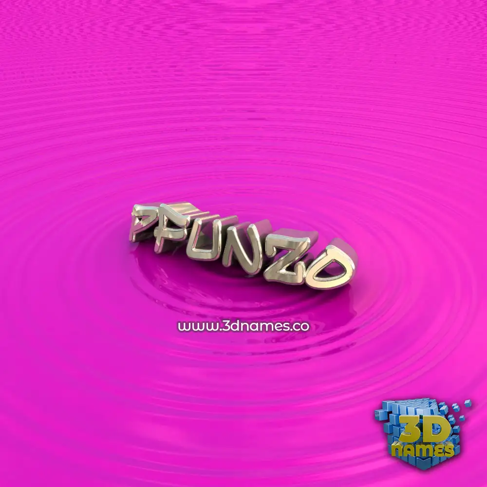 pfunzo in Pink Graffiti style - 3D name wallpaper
