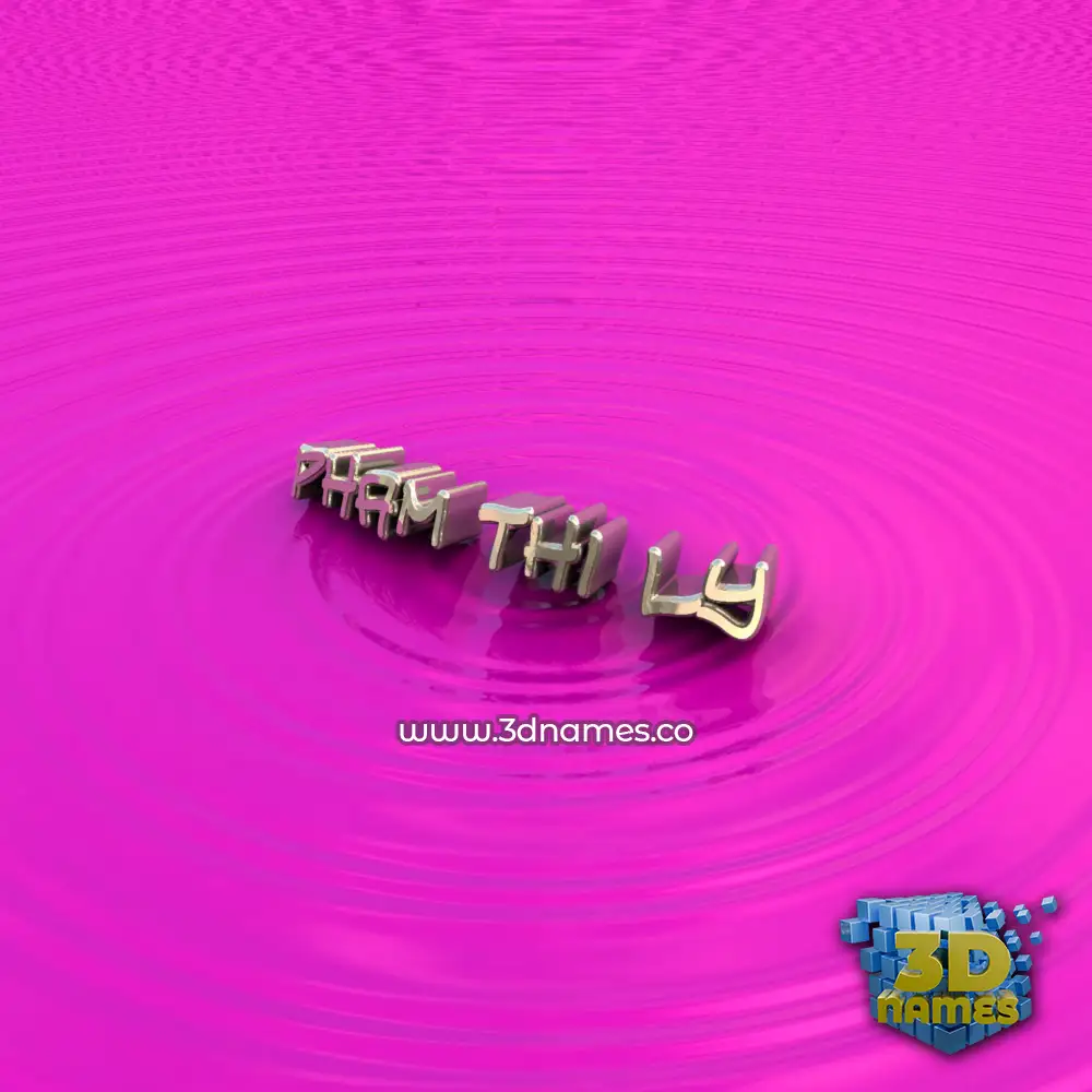 pham thi ly in Pink Graffiti style - 3D name wallpaper