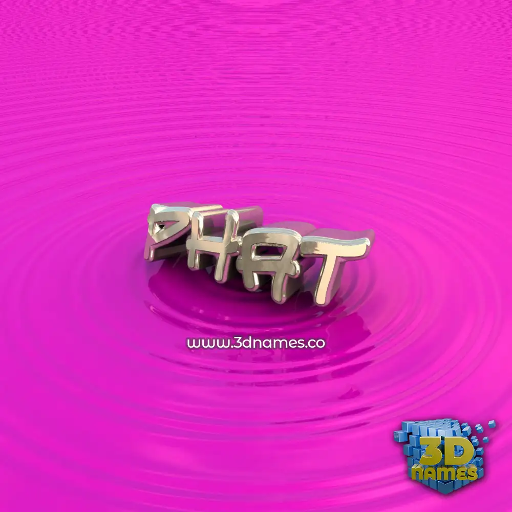phat in Pink Graffiti style - 3D name wallpaper