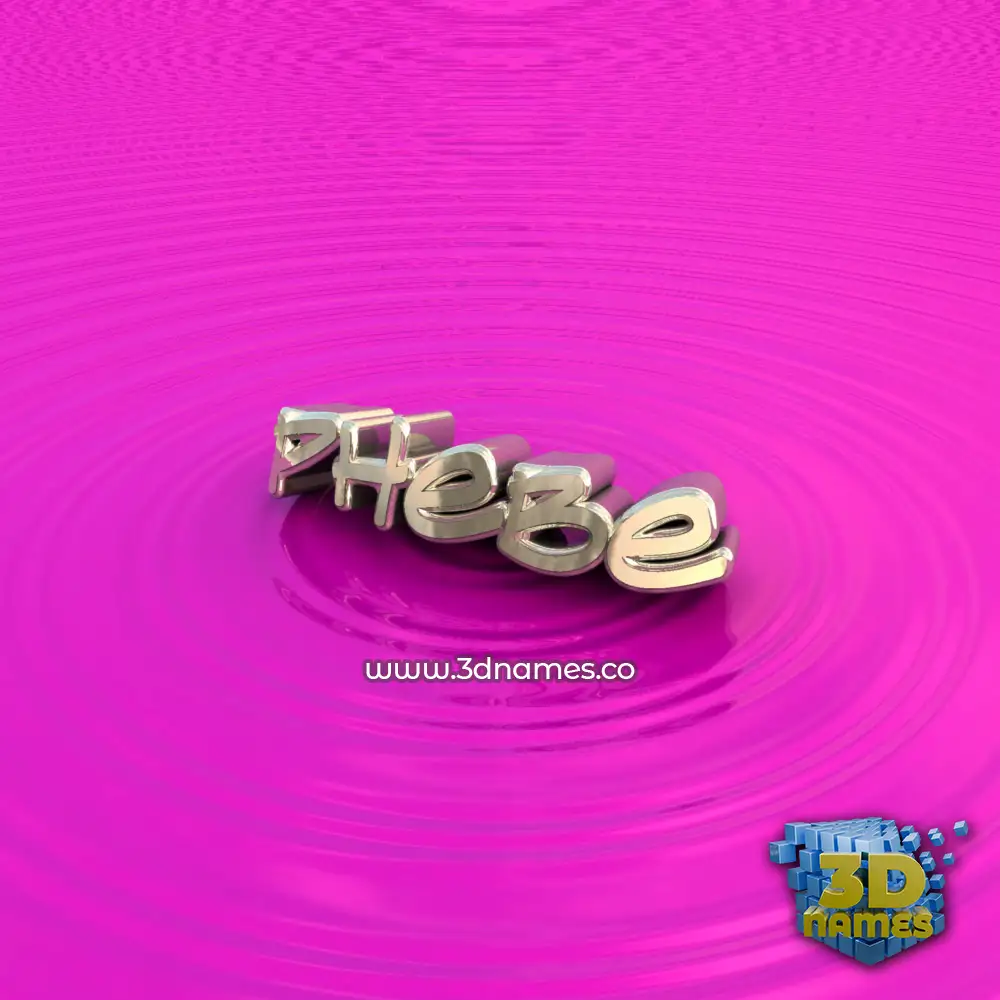 phebe in Pink Graffiti style - 3D name wallpaper