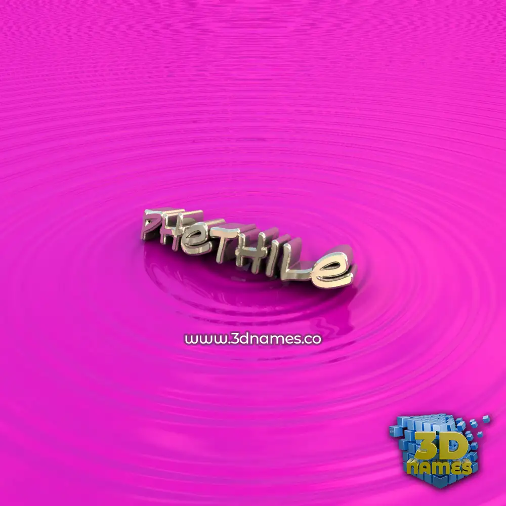 phethile in Pink Graffiti style - 3D name wallpaper