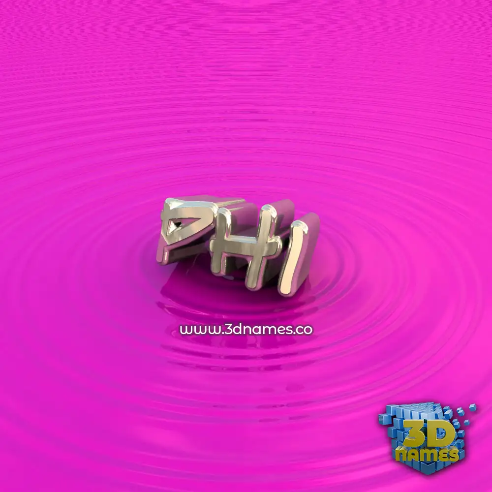 phi in Pink Graffiti style - 3D name wallpaper