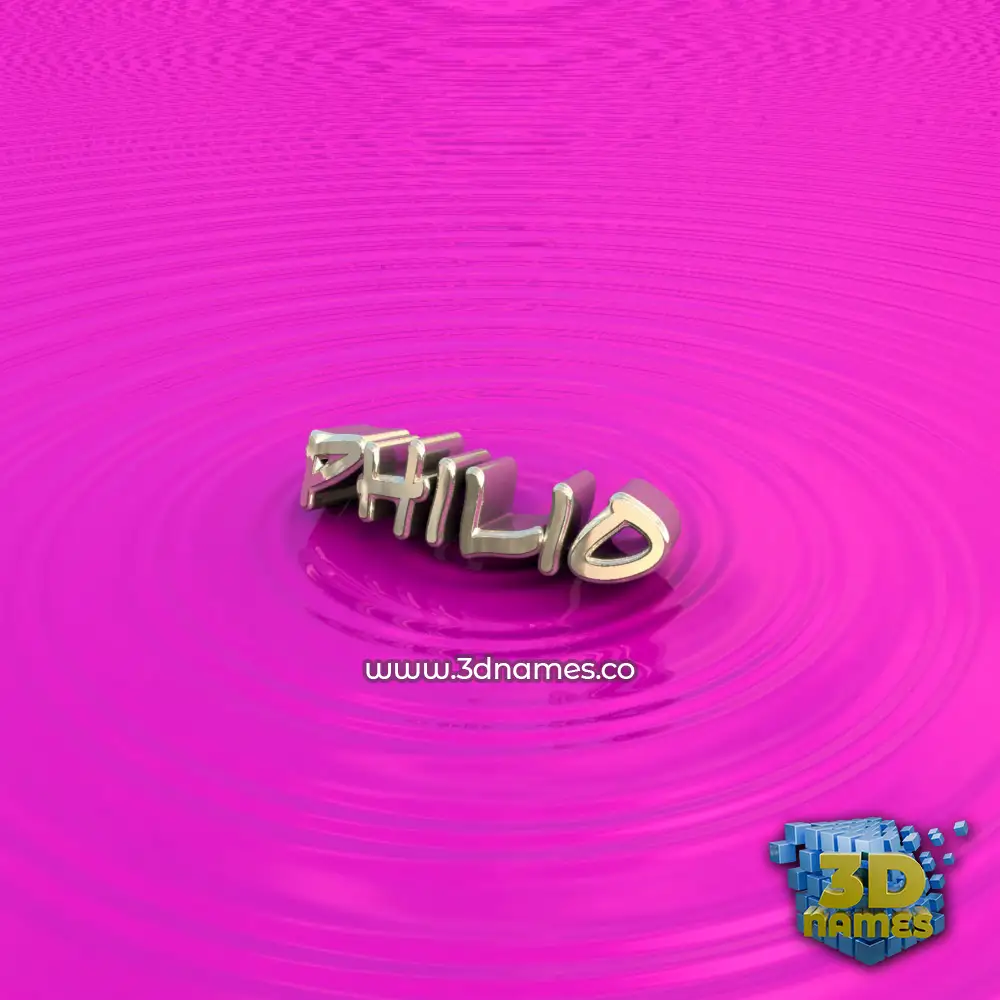 philio in Pink Graffiti style - 3D name wallpaper