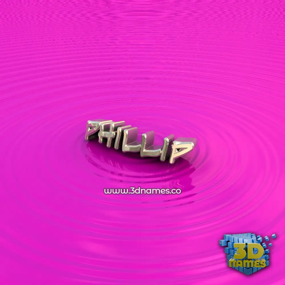 phillip in Pink Graffiti style - 3D name wallpaper