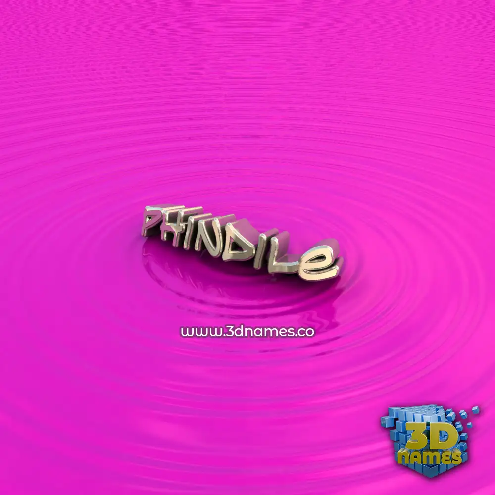 phindile in Pink Graffiti style - 3D name wallpaper