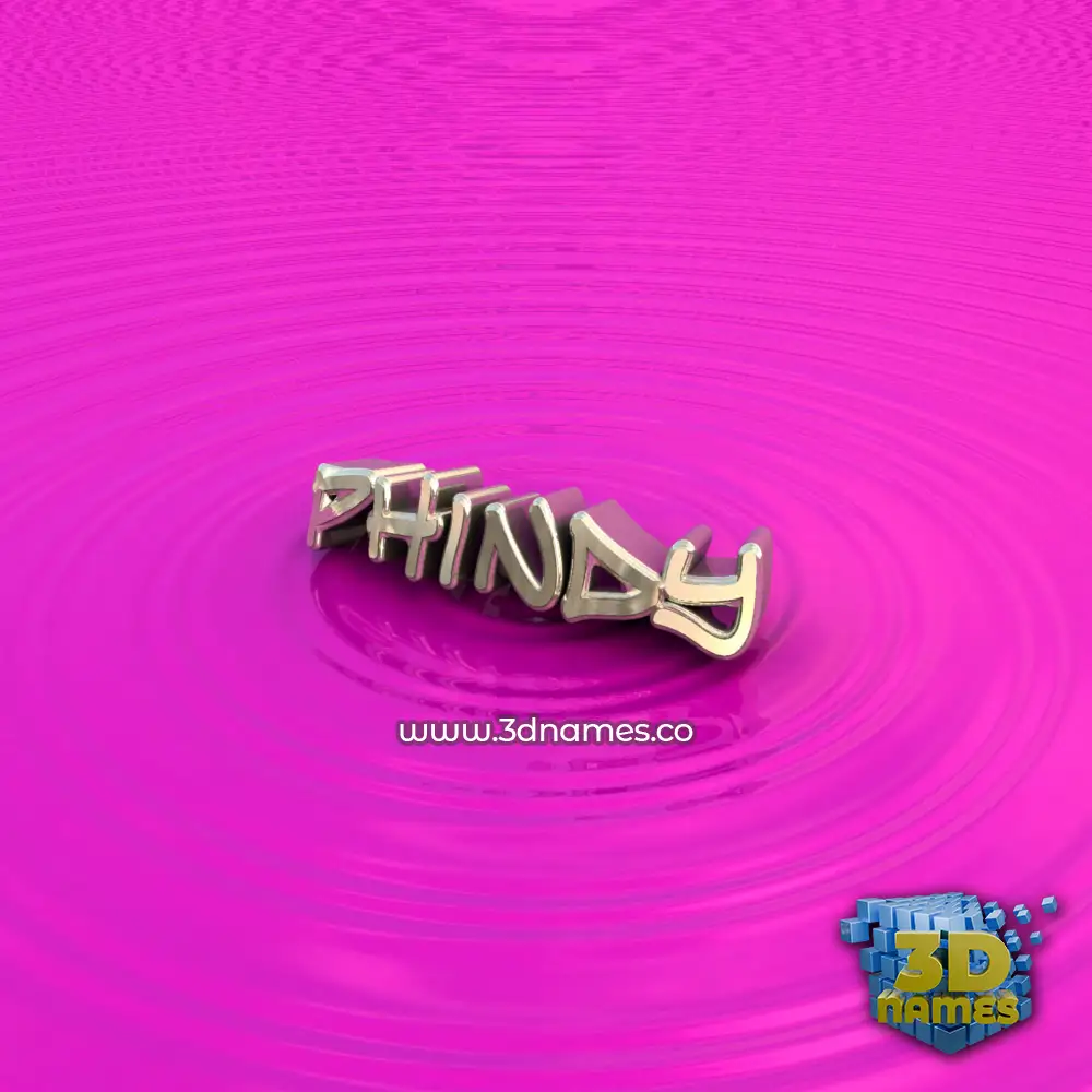 phindy in Pink Graffiti style - 3D name wallpaper