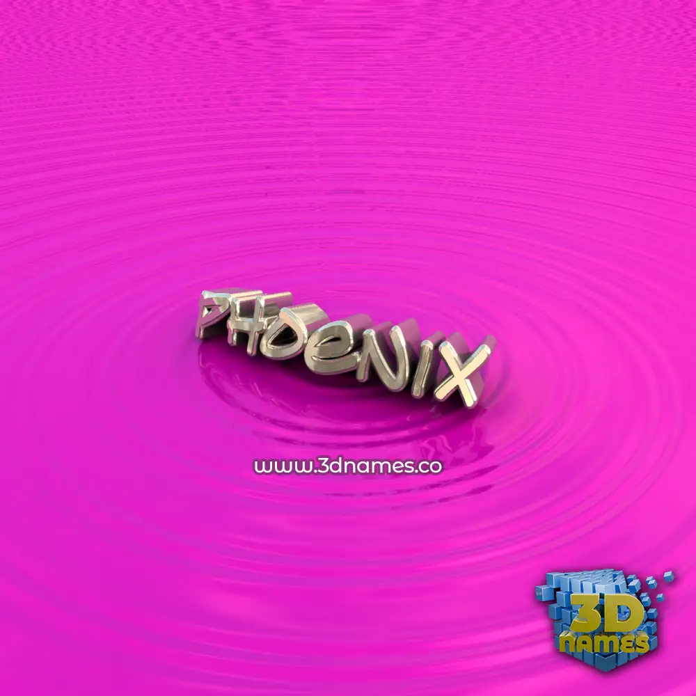 phoenix in Pink Graffiti style - 3D name wallpaper