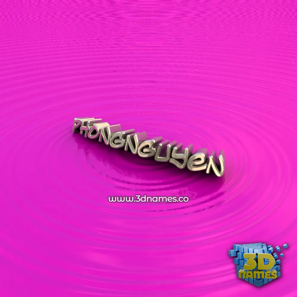 phongnguyen in Pink Graffiti style - 3D name wallpaper