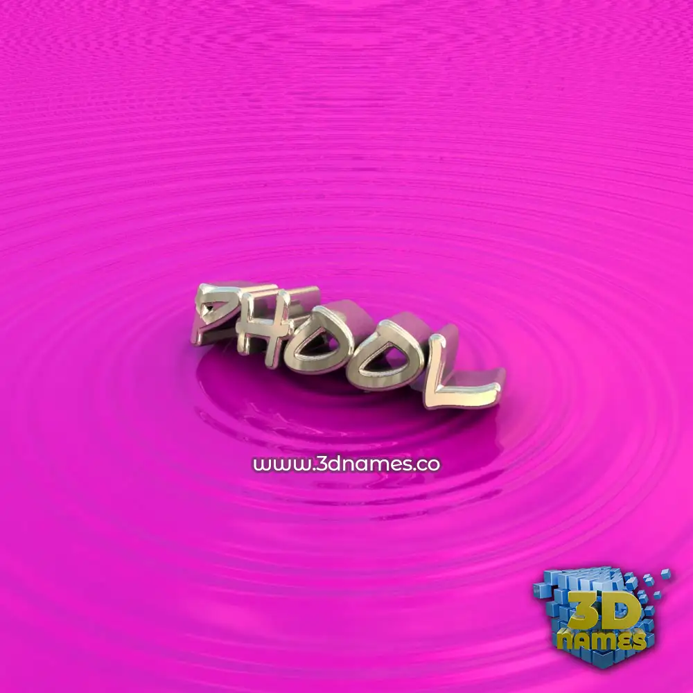 phool in Pink Graffiti style - 3D name wallpaper