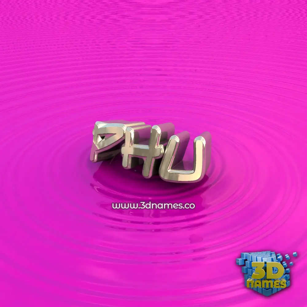 phu in Pink Graffiti style - 3D name wallpaper