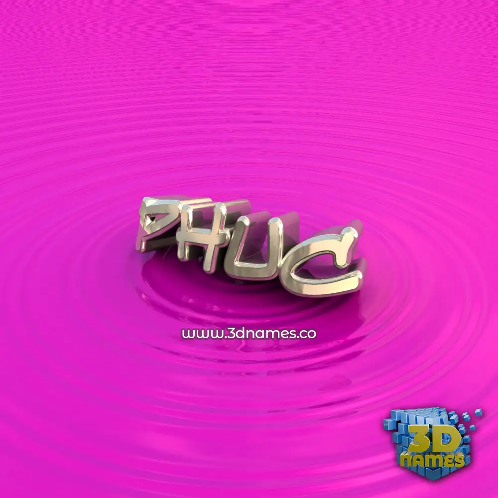 phuc in Pink Graffiti style - 3D name wallpaper