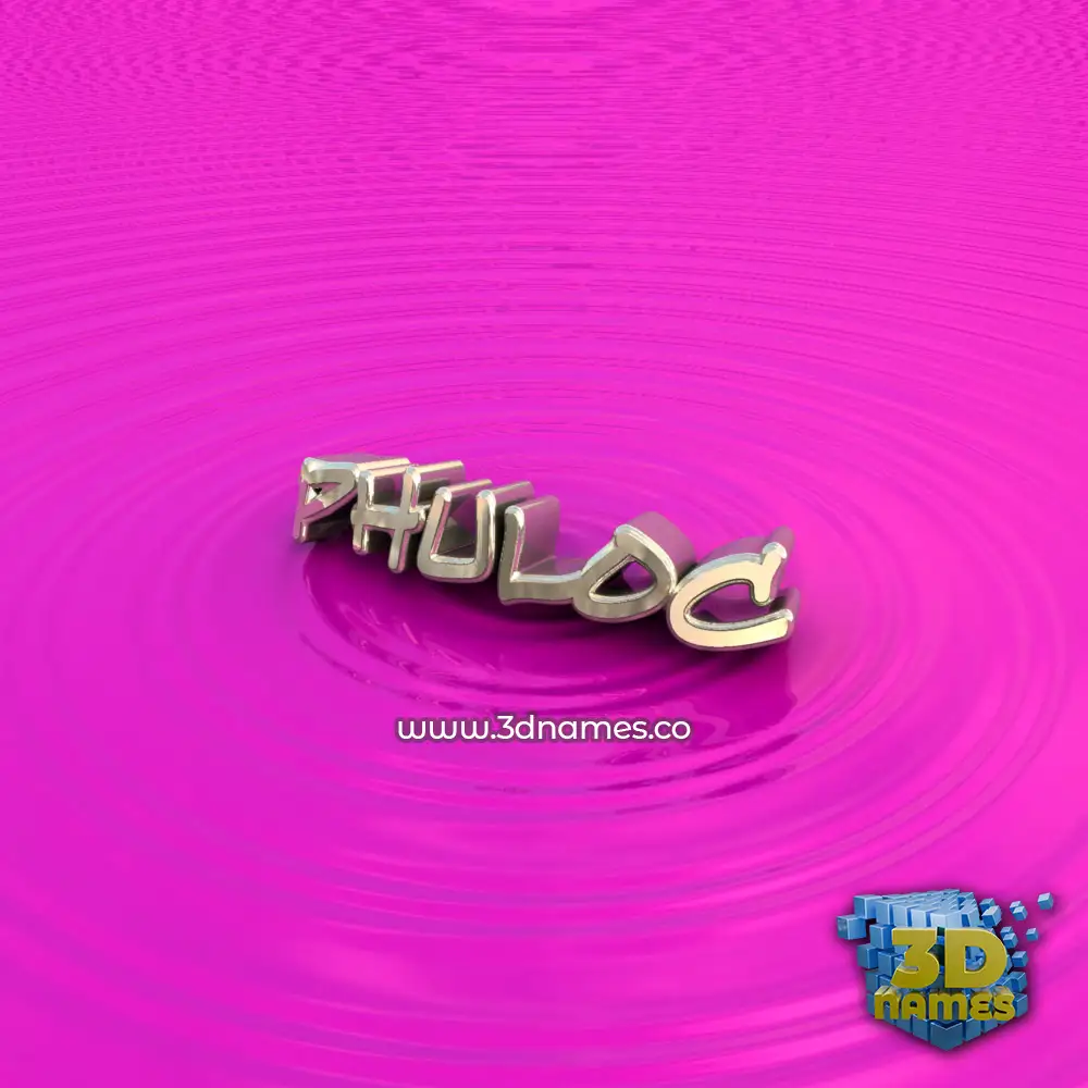 phuloc in Pink Graffiti style - 3D name wallpaper