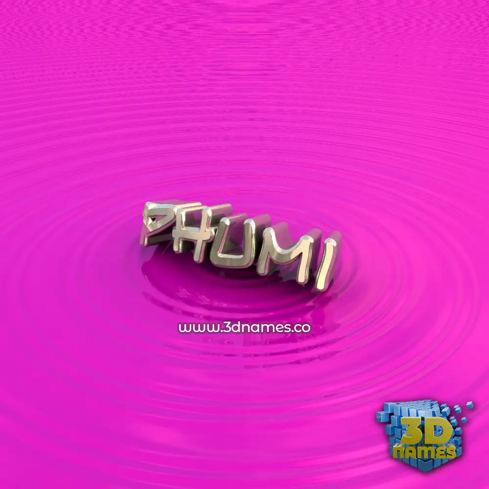 phumi in Pink Graffiti style - 3D name wallpaper