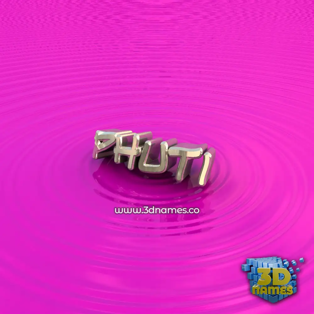 phuti in Pink Graffiti style - 3D name wallpaper
