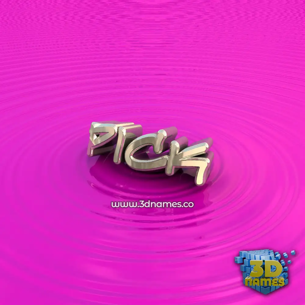 pick in Pink Graffiti style - 3D name wallpaper