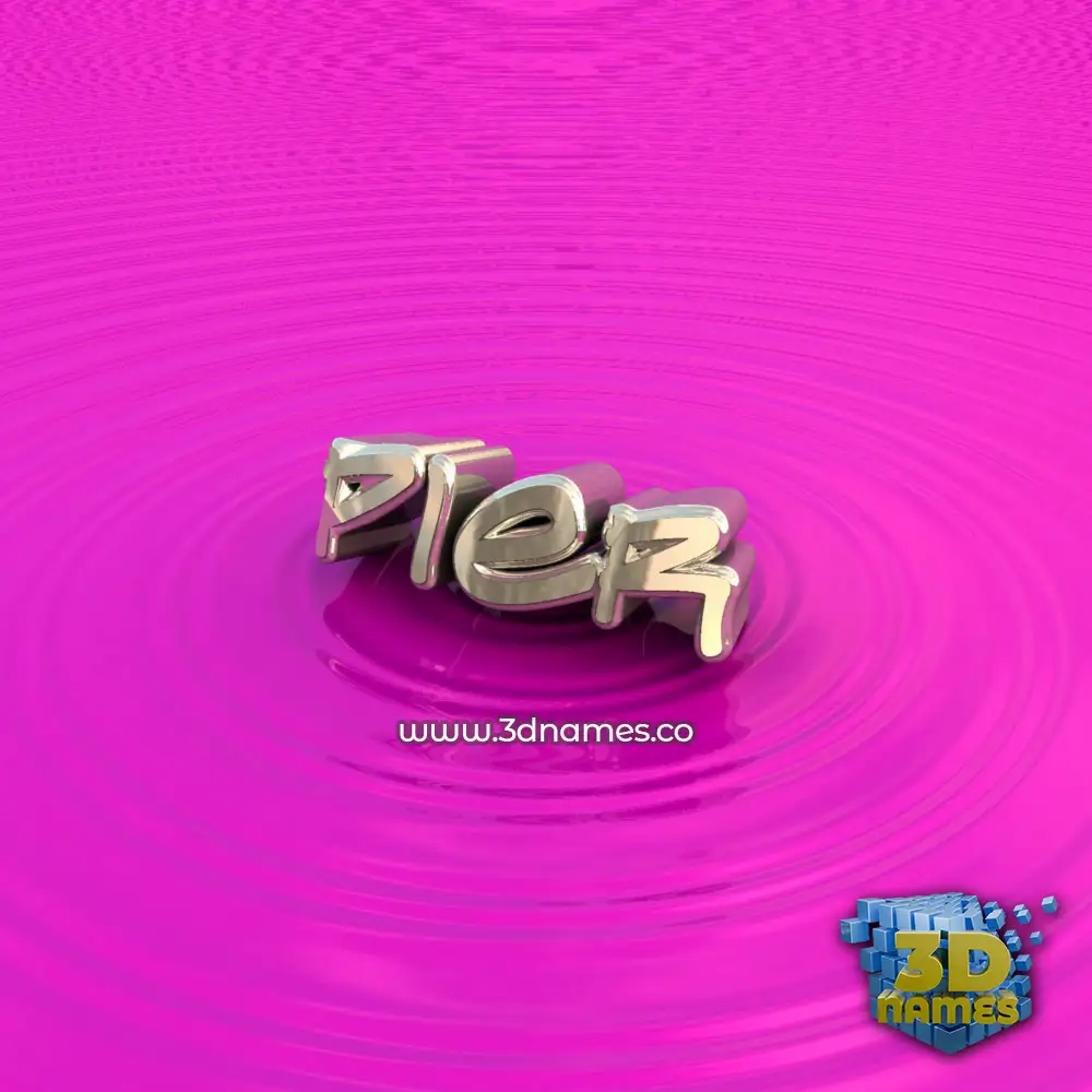 pier in Pink Graffiti style - 3D name wallpaper