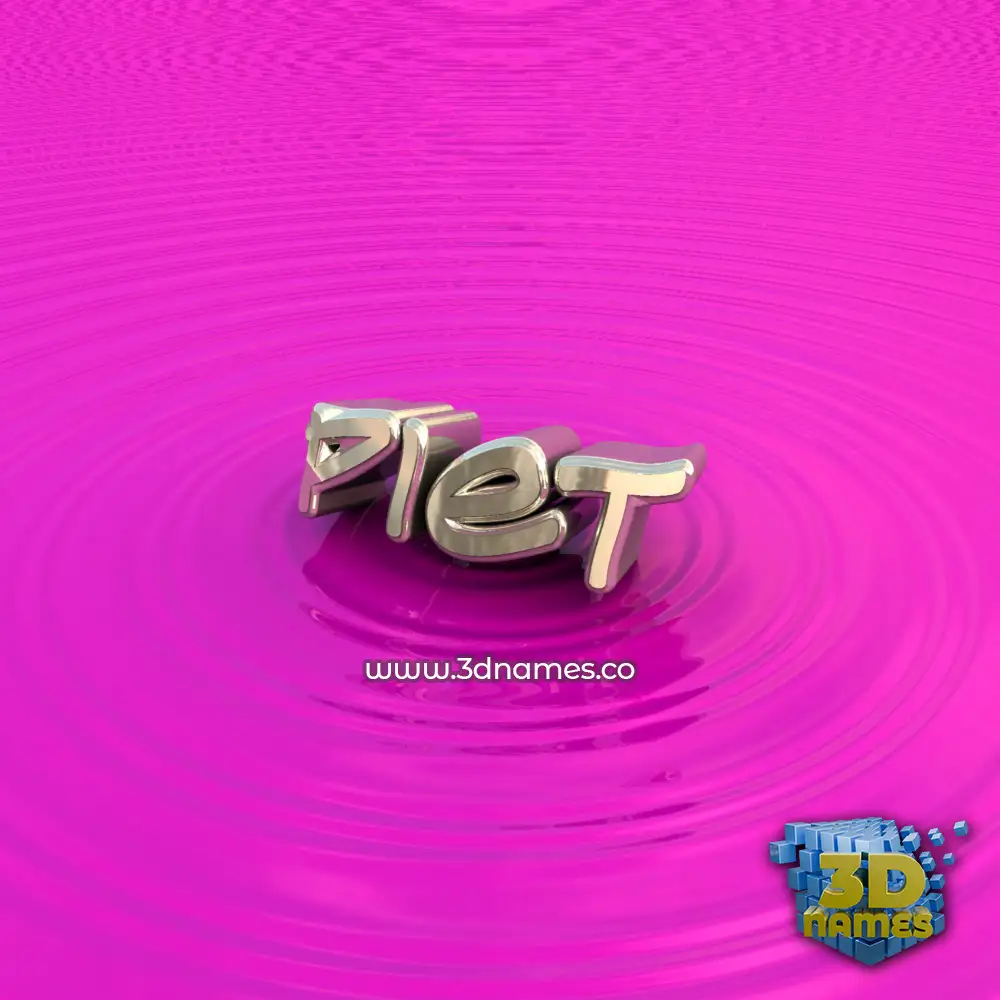 piet in Pink Graffiti style - 3D name wallpaper