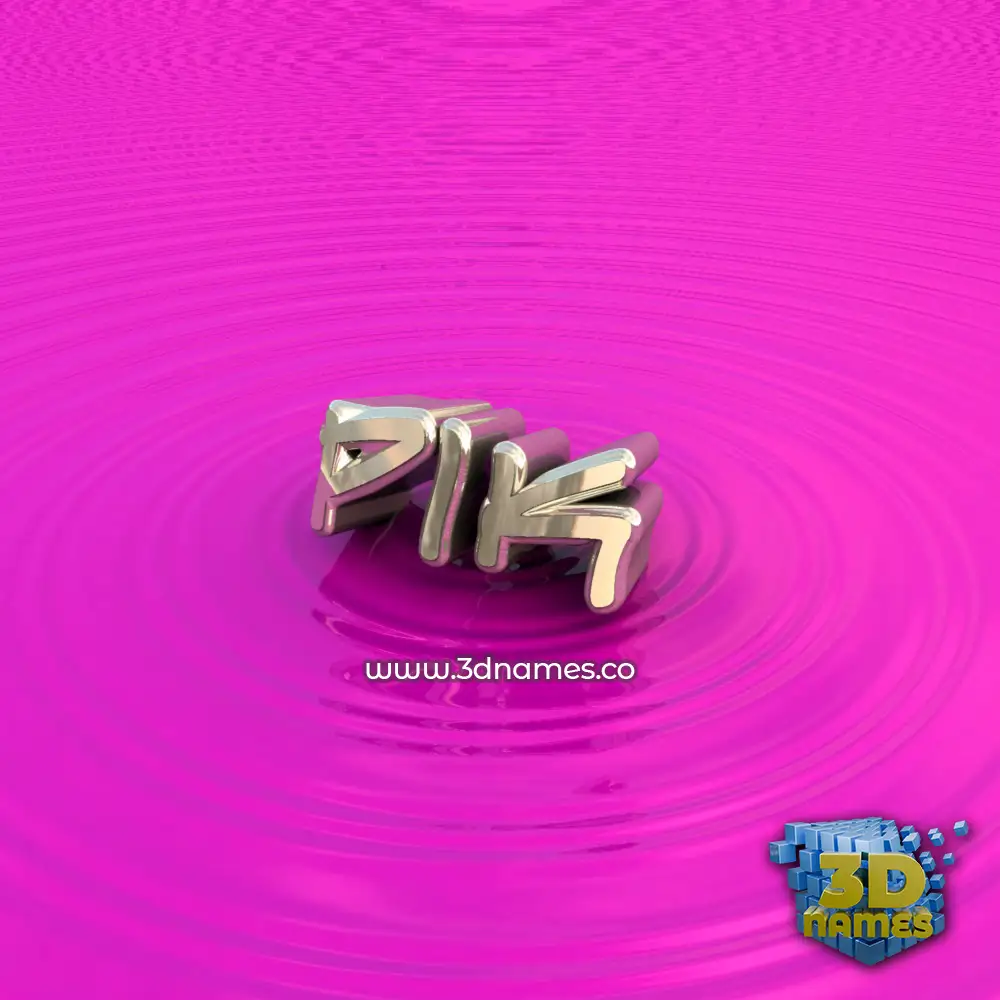 pik in Pink Graffiti style - 3D name wallpaper