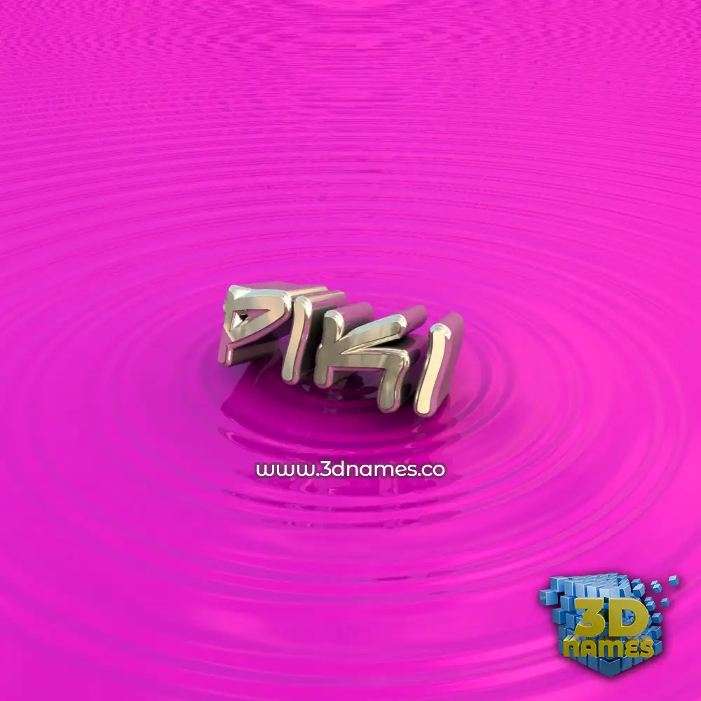 piki in Pink Graffiti style - 3D name wallpaper