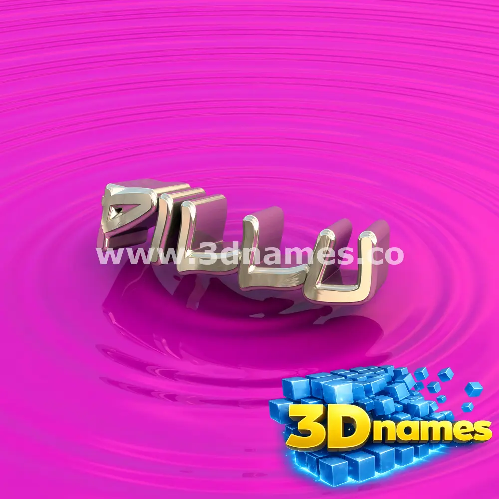 pillu in Pink Graffiti style - 3D name wallpaper