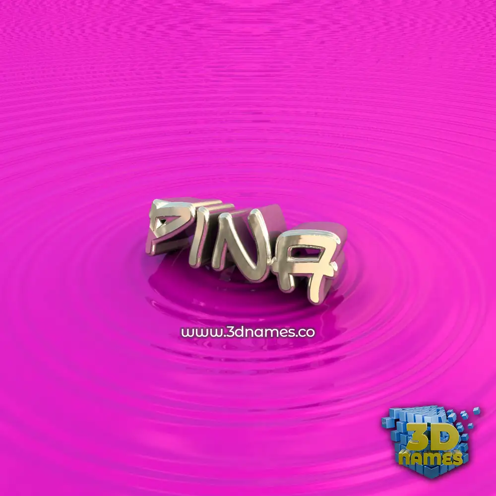pina in Pink Graffiti style - 3D name wallpaper