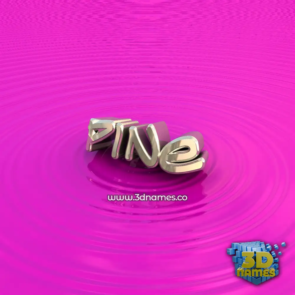 pine in Pink Graffiti style - 3D name wallpaper