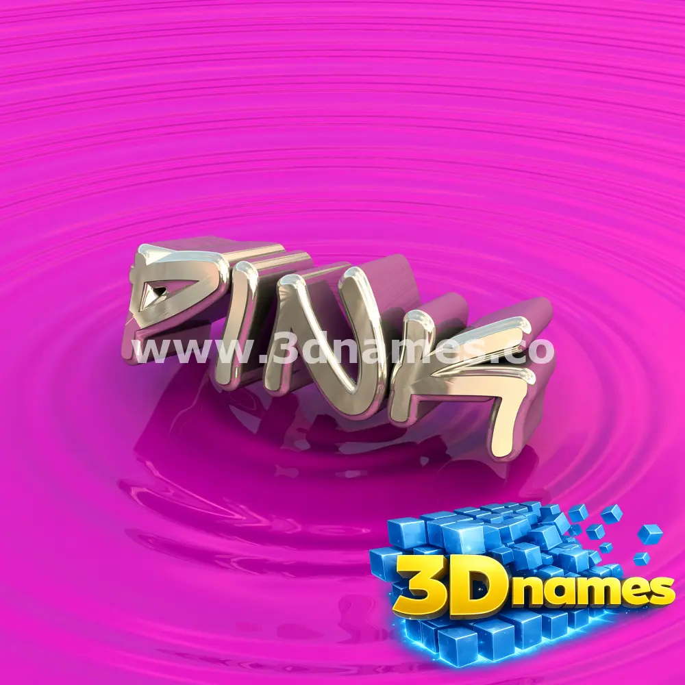 pink in Pink Graffiti style - 3D name wallpaper