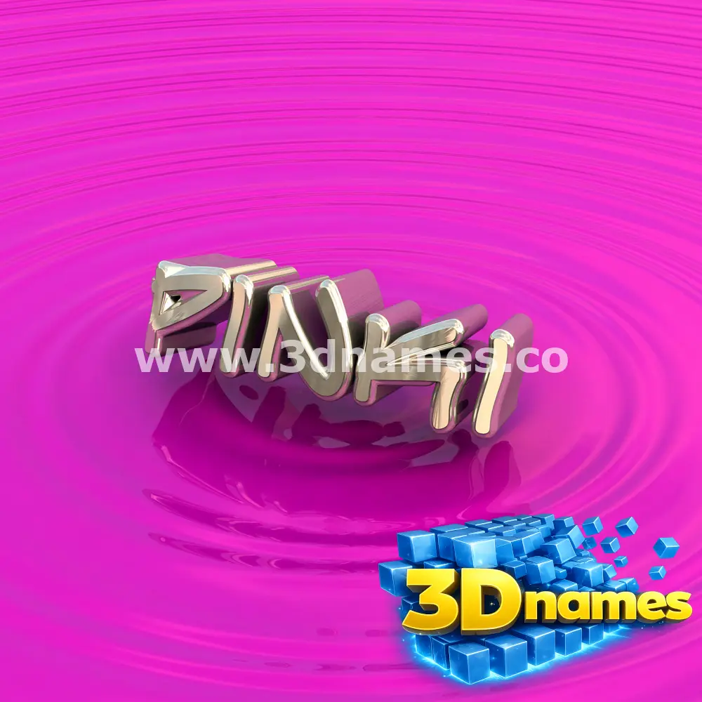 pinki in Pink Graffiti style - 3D name wallpaper