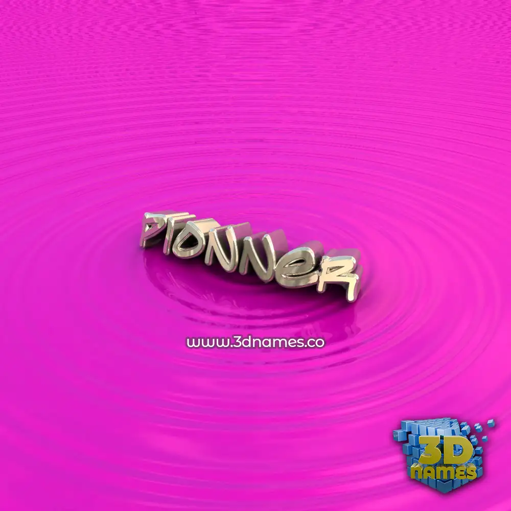 pionner in Pink Graffiti style - 3D name wallpaper