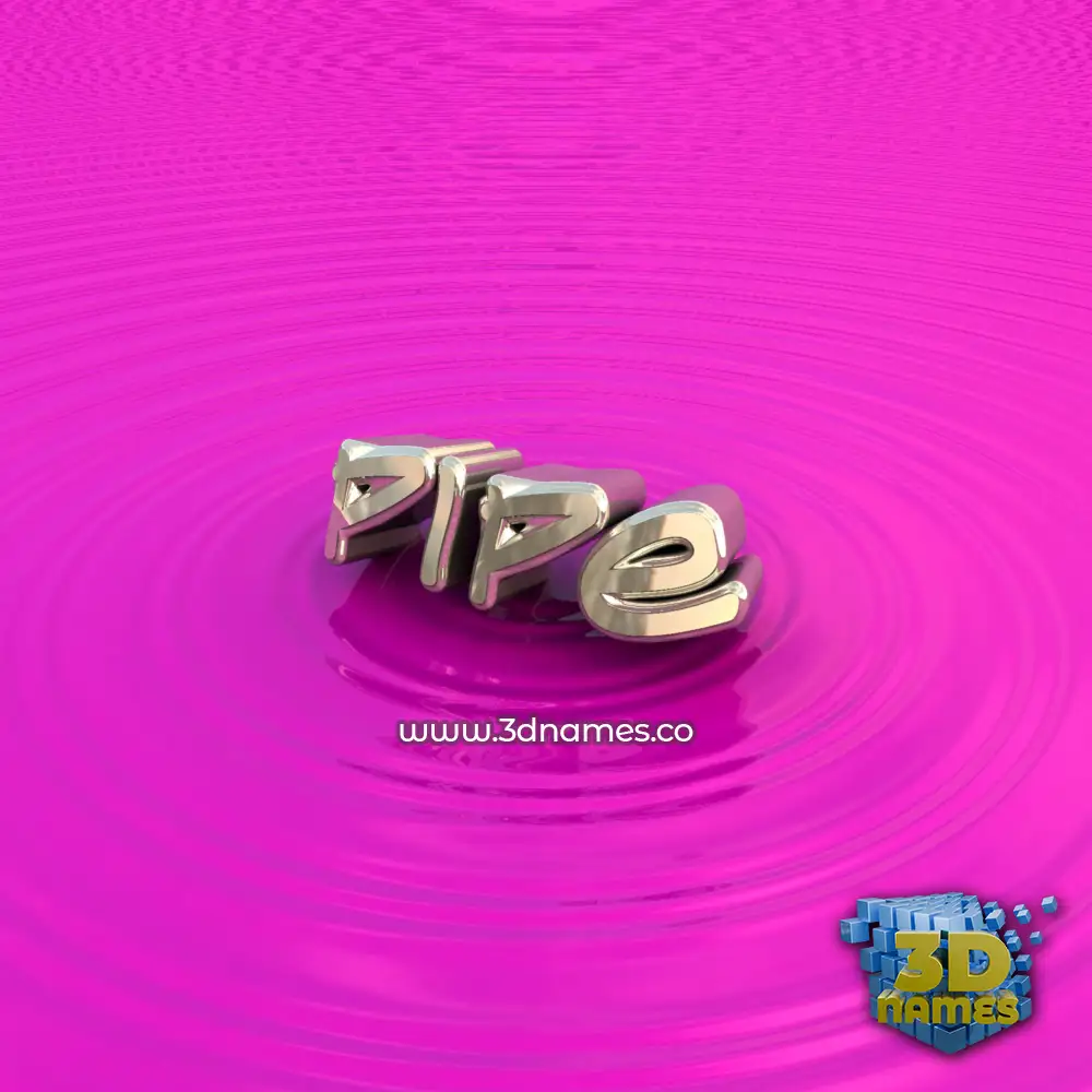 pipe in Pink Graffiti style - 3D name wallpaper